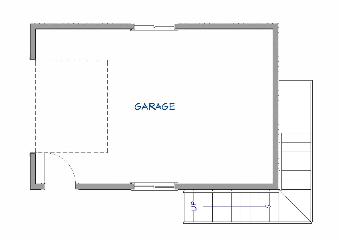Cabin garage floor plan
